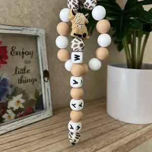 Personalized Silicone Beaded Wristlet Keychain - Perfect for Daily Use