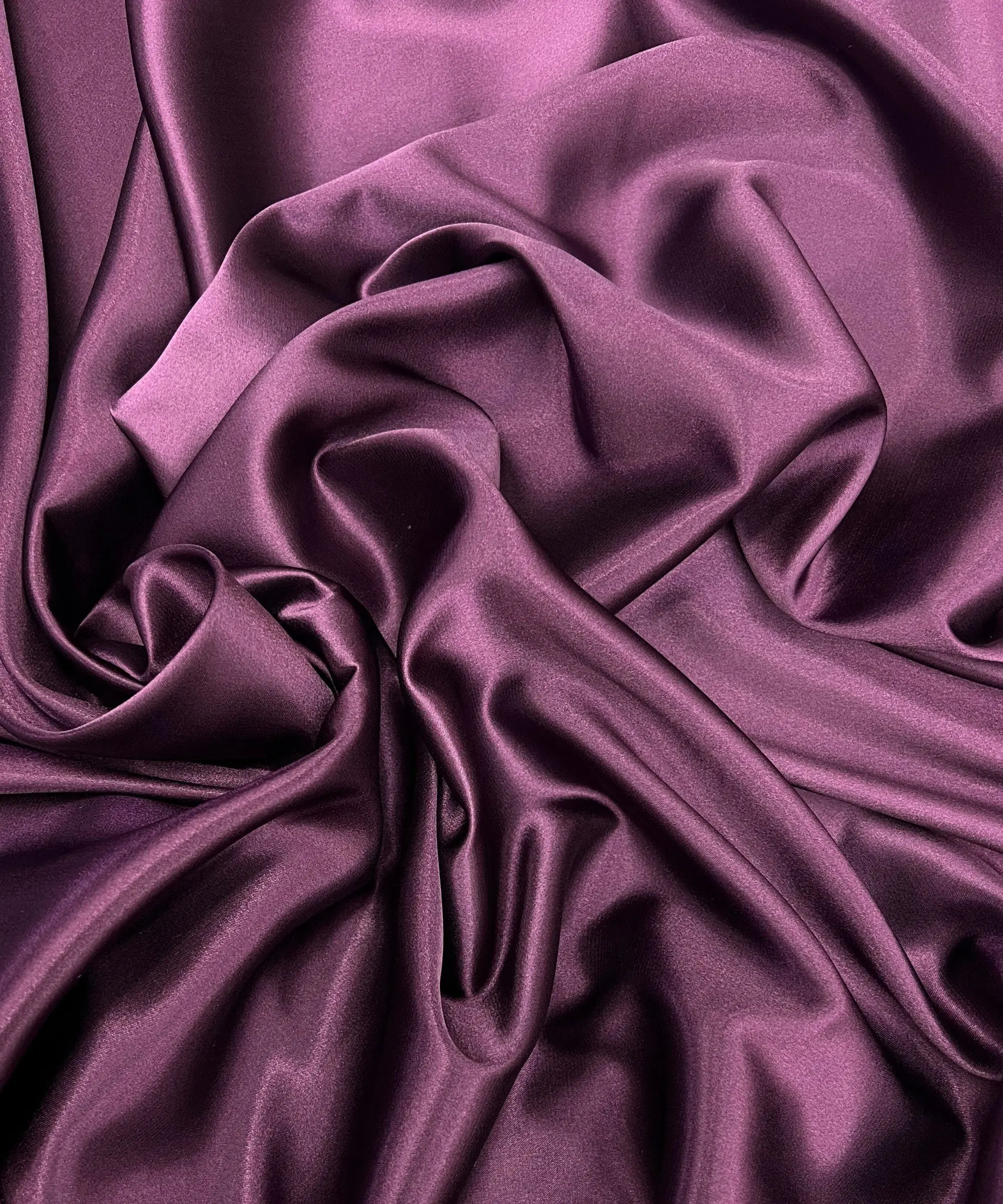 Eggplant Silky Stretch Satin