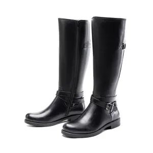 Women’s Knee-High Boots Riding Boots Side Zipper Elastic Shaft For Office, Everyday Wear  Walking Shoes Girl Classic Leather Comfort Stylish Design Footwear