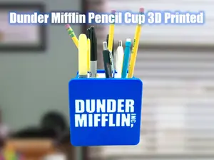 The Office Dunder Mifflin Pencil Cup 3D Printed