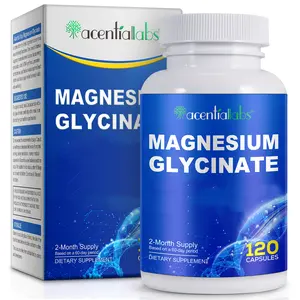 Acentialabs Magnesium Glycinate 120 Capsules 2-Month Supply for Bone & Muscle Health Dietary Supplement