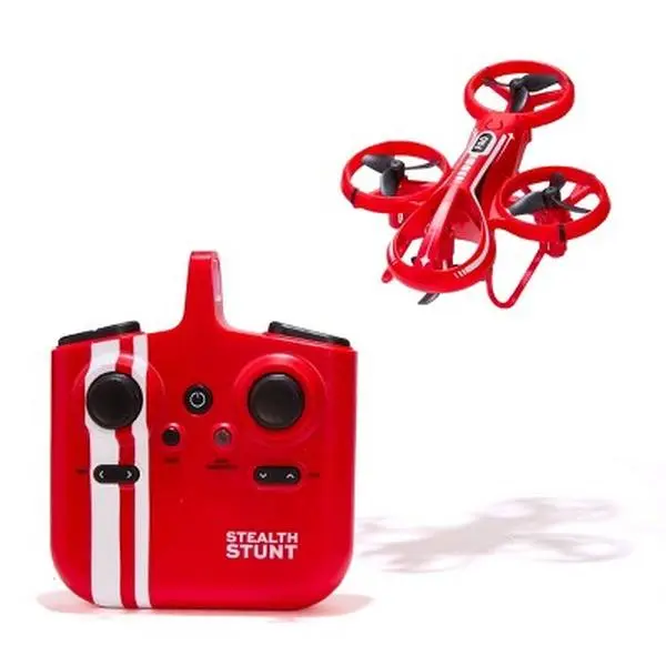 FAO Schwarz Stealth Stunt Drone Red - Remote Control Aircraft Quadcopter