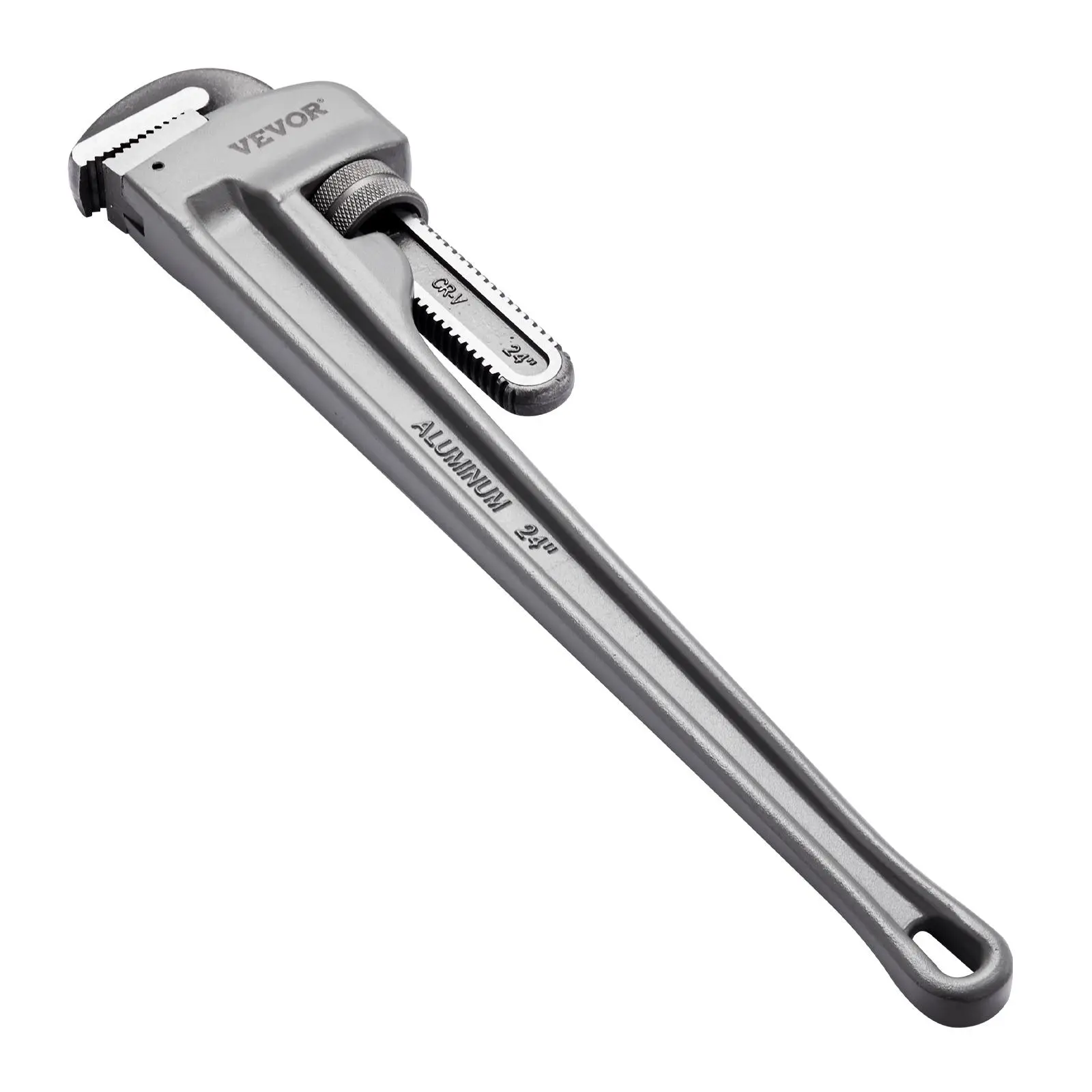 【summerfinds】VEVOR Pipe Wrench, 24" Aluminum Straight Pipe Wrench, Adjustable Plumbing Wrench, with High Strength Jaw and Ergonomic Handle, Easy to Carry, Hangable Design, for Water Pipes, Automotive Repairs