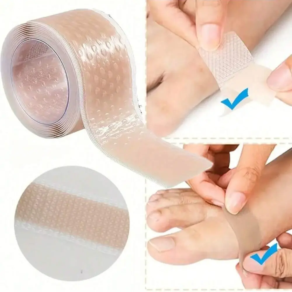 2 Rolls Silicone Gel Blister Bandages - Transparent Heel Protector Tape, Breathable Sports Tape Athletic for Foot, Hand & Toe, Silicone Toe Pads, Shoe Friction Relief, Blister Prevention, Flexible & Breathable