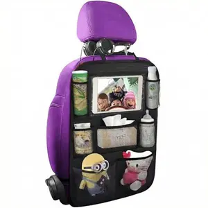 Backseat Car Organizer Mats Back Seat Organizers and Storage Bag with Touch Screen Tablet Holder for Kids Toddlers Car Seats, Travel Accessories, Road Trip Essentials Kids