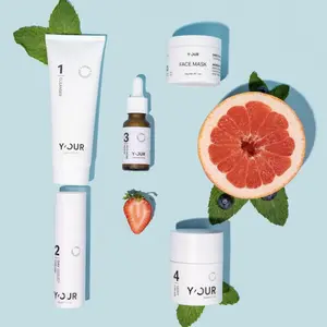 Y'OUR Adult Acne Skincare System, Set of 5, Contains: Purifying Cleanser, Antioxidant Day Cream, Viral Acne Treatment, Anti-Acne Serum, Revitalizing Night Cream, Blemish-free Mask Skin Repair