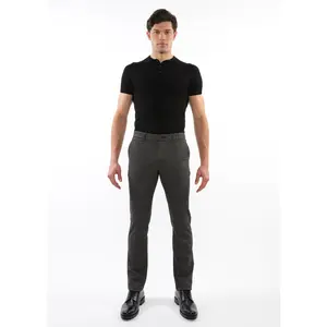 RUM HERRINGBONE WOOL-LOOK STRETCH KNIT TAILORED PANTS PM-3303-61