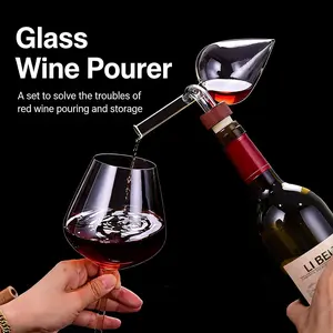 Premium Premium Wine Pourer & Decanter Set – Multi-Function Wine Aerator Pourer, Ideal Gift for Wine Lovers, Perfect for Home, Party, Restaurant Use | Great for Valentine’s Day, Spring Festival, Thanksgiving, Easter & Birthdays
