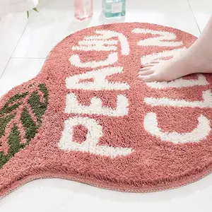 Peach Shaped Door Mat, 1 Count Non-slip Soft Floor Mat, Absorbent Bath Rug, Washable Floor Mat for Home Bathroom Living Room, Decorative Rug Mat
