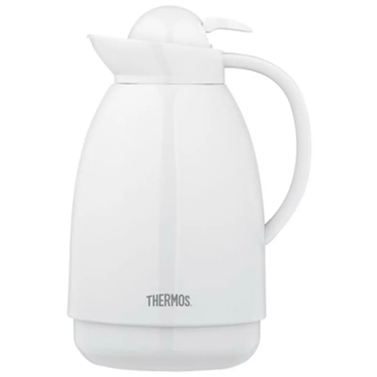 THERMOS 710TRI4 Sturdy Insulated Glass Kettle - 34 oz White Kitchenware Jug for Tea, Coffee