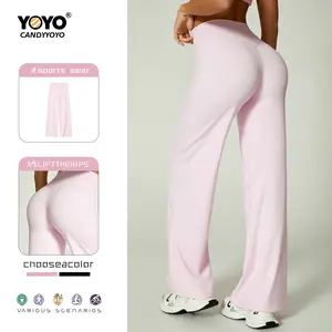 CANDYYOYO Original Design High-Waisted Flared Yoga Pants for All Seasons Breathable & Comfortable Suitable for Outdoor Activities or Daily Commutes