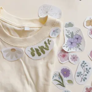 Single Colorful Flowers Embroidery Patterns Stick & Stitch