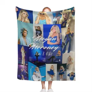 Megan Music Moroney Throw Blanket Ultra-Soft Micro Fleece Blanket Cozy All Seasons Warm Flannel Blanket for Sofa Chairs Bed Office Outdoor Travel