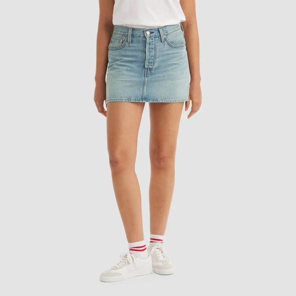 Levi's Women's Iconic Mini Skirt, Clothes, Style, Fabric