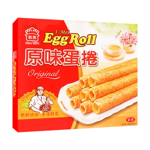 IMEI Taiwan Original Flavor Egg Rolls - 4 Packs, 180g - Crispy Taiwanese Snack, Authentic Taste