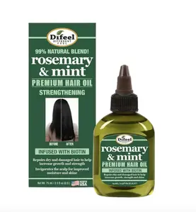 Difeel Rosemary and Mint Premium Hair Oil with Biotin 2.5oz. - Natural Rosemary Oil for Hair Growth & Biotin