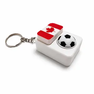 Canada Themed Soccer Clicker Toy Keychain, Portable Stress Relief Fidget for football Fans