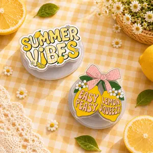 Cute Lemon Summer Vibes Magsafe Phone Grip - Magnetic Pop Socket & Kickstand - Summer Aesthetic