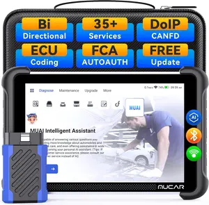 MUCAR 892BT AI-Assisted Automotive Free Lifetime Upgrade OBD2 Scanner Tool , Full System OBD2 Scanner, ECU Coding,Bi-Directional OBD2 Scanner Diagnostic Tool, 35 Services, FCA Autoauth, CANFD and DoIP
