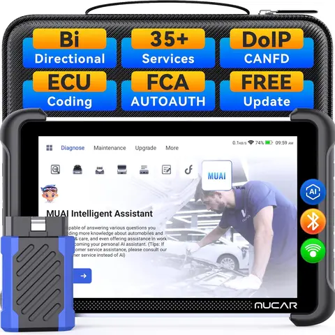 【toolupgrade】MUCAR 892BT AI-Assisted Automotive Free Lifetime Upgrade OBD2 Scanner Tool , Full System OBD2 Scanner, ECU Coding,Bi-Directional OBD2 Scanner Diagnostic Tool, 35 Services, FCA Autoauth, CANFD and DoIP