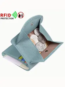 Women's Mini Wallet Foldable Design Multi-Card Slots Coin Purse Money Clip Integrated Fashion Simple Unique Style