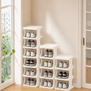 3/4/6-Tier Shoe Rack, Folding Shoe Storage Rack, SpaceSaver, Portable Shoes Shelf For Apartments, Dorms,Entryway, Closet, Hallway, No-Tool Assembly, Holds 18 Pairs