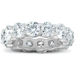6 Ct Diamond Eternity Wedding Ring 14k White Gold