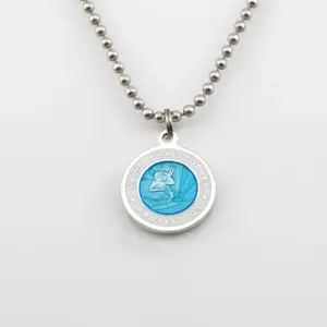 Medium St. Christopher Surf Necklace