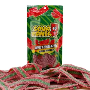 Sour Mania Extreme Sour Gummy Belts 3.6 oz Watermelon
