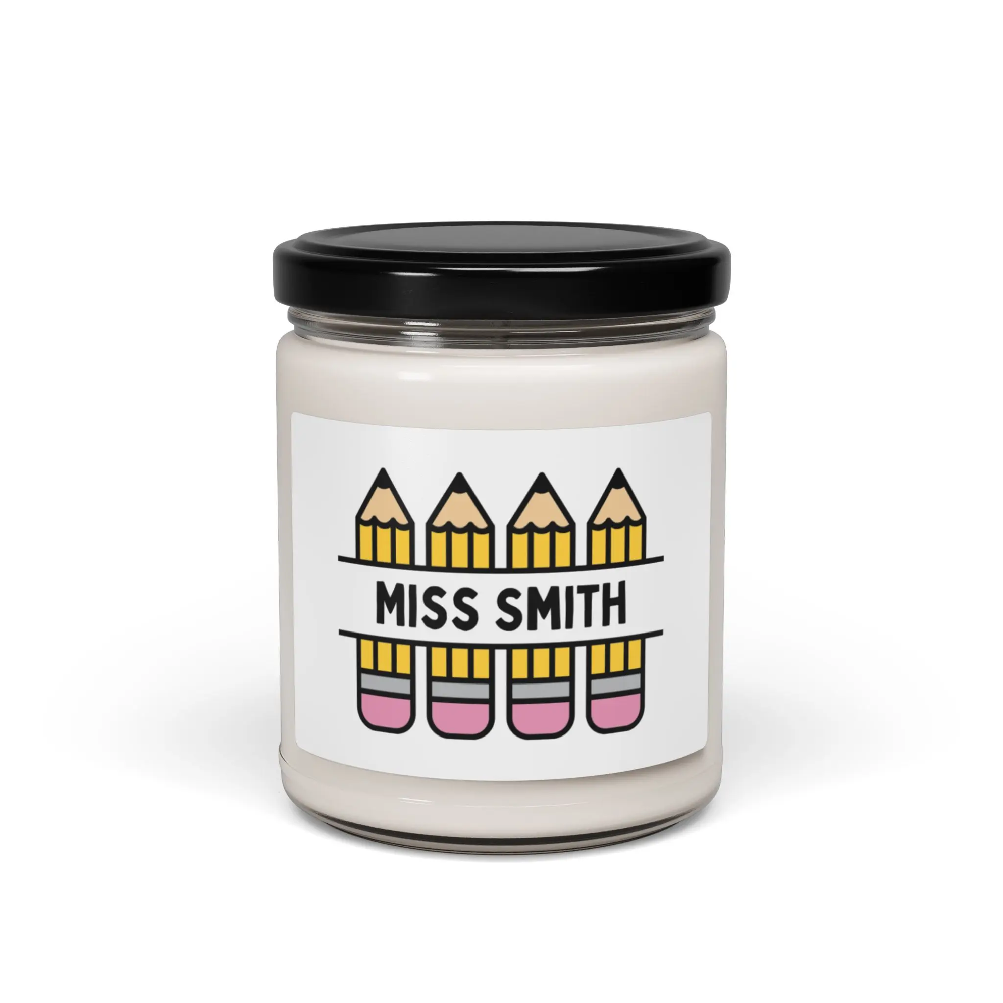 Personalized Teacher Name Candle, Scented Soy Candle, 9oz, Christmas Gift for Teacher, Custom Name Candle, Educator Gift, Thank You Present, Daycare Gift