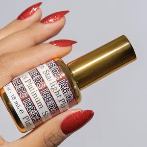 DND DC Platinum Gel Polish Collection Glitter Gel Nail Polish Sparkling Nail Art
