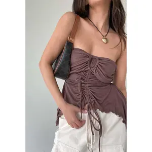 Multi Tie Top with Asymmetric Hemline