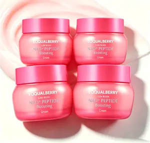 EQQUALBERRY NAD+ Peptide Boosting Cream – 5% NAD+ & 13 Peptides Anti-Aging Face & Body Cream | Firming & Lifting Pink Neck Cream for Loose, Sagging & Dull Skin, 1.69 fl.oz/ 50ml