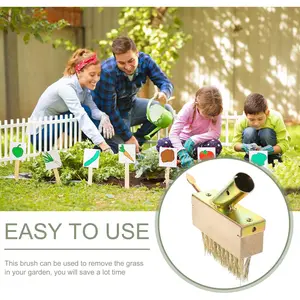 Weed wire brush, scraper tool, deck crevice cleaning tool, and removal brush for cleaning paving joints, sidewalks, patio stones, and driveway cracks, excluding handles