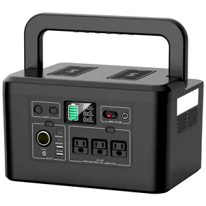 800W Portable Power Station with 110V Pure Sine Wave AC Outlets 740Wh Solar Powered Power Bank for Outdoor Camping/RVs/Home Use/CPAP/Hurricane