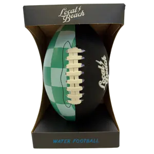 Local Beach Checker Beach & Water Football 9 inch Green/Blue/Black