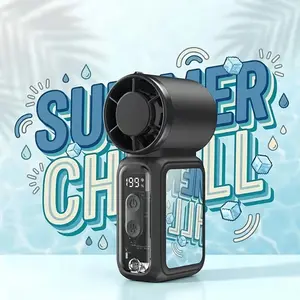 【Mother's Day Campaign】Mini Multipurpose Handheld USB Fan, Powerful Turbo Portable Fan with Speed Levels 1–199, 20800 RPM High-Speed Motor, 16 h Max Cooling Time, 4300mAh Rechargeable Battery, Pocket Personal Travel Gadget for Women and Men Adjustable