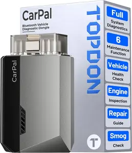 TOPDON Carpal Bluetooth OBD2 Scanner All System Diagnostic Tool for iOS & Android, Vehicle Health Check, 6 Maintenance Services automotive tester