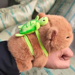 Kawaii Animal Capybara Wristband Plush Doll Toys Soft Wrist Band Fun Pop Circles Bracelet Capybara Christmas Gifts