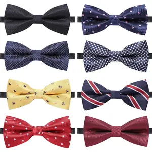 8 PACKS Elegant Adjustable Pre-tied Bow Ties for Men Boys (1&4&5&6&8 Pack for option)
