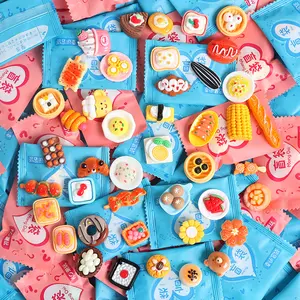 50pcs Mini Micro Food Play Blind Bag Toys - Realistic Simulation Snack, Drink, Wine Bottle Figurines, Cute Resin Small Ornaments, Mini Stuff Accessories for DIY Craft Decoration (Indoor Leisure Recreation Use)