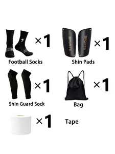 Sports Training Accessories Set for Men and Women, Anti-Slip Football Socks, Grip Socks and Basketball Socks, Durable Thicker Design with Elastic Sock Sleeves