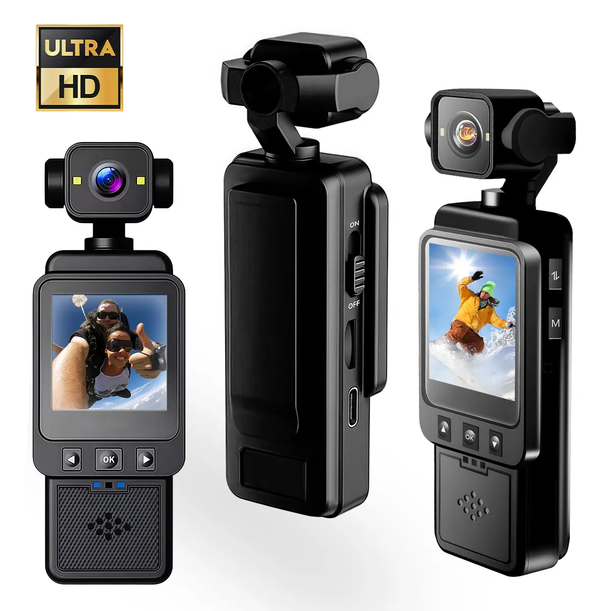 Body Worn Camera 1080P HD, Professional Security & Police Recorder with 1.54" IPS Screen, 6X Zoom, Wearable, Pocket-Sized, Portable Camcorder, Video Recording Equipment, Video Recording Camera for Law Enforcement, Personal Security