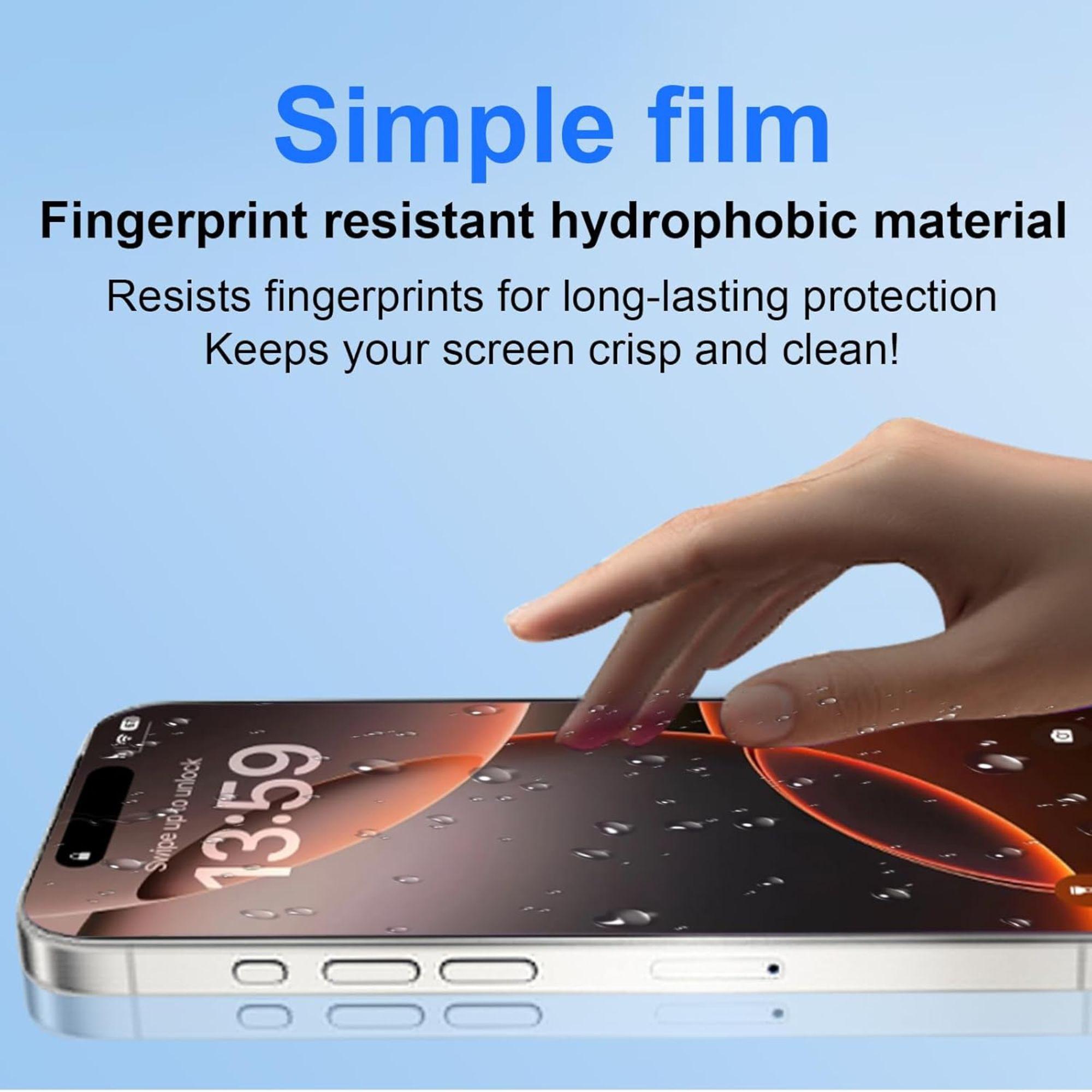 2 Pack Privacy Screen Protector for iPhone Anti-spy Tempered Glass HD 360° Privacy Compatible with iPhone 17 16