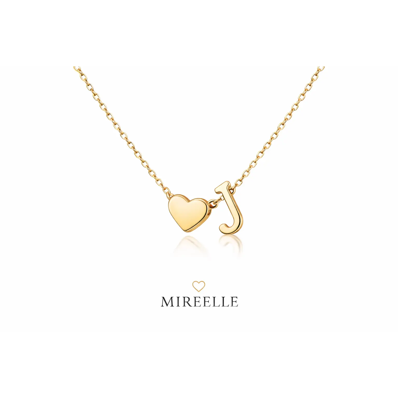 Heart Initial Necklace – Personalized Letter Pendant – Dainty Everyday Necklace – Cute Gift for Girlfriend, Best Friend, or Family
