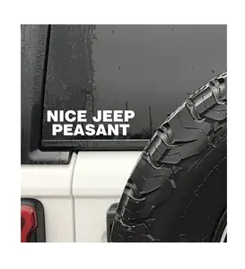 NICE JEEP PEASANT VINYL DECAL CAR TRUCK WINDOW LAPTOP STICKER FUNNY JOKE PRANK
