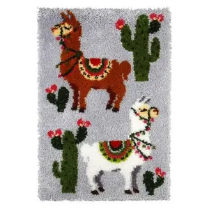 Latch hook rug kit "Alpacas" 4103