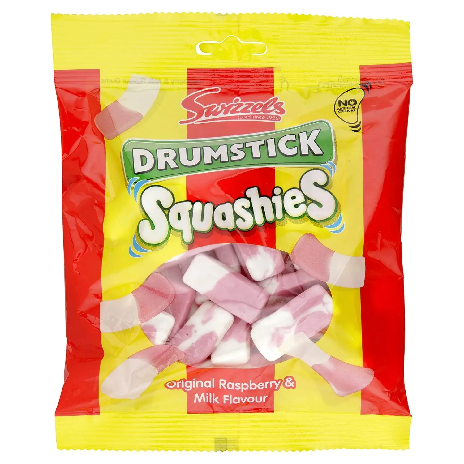 Swizzels Drumstick Squashies Original Raspberry & Milk 120g 12 ct