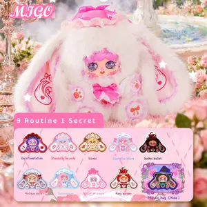 Migo Rose Tea Party 600% Blind Box, Blind Bag,Cute Rabbit Plush Toy,Exquisite Doll Figurine Decor,Perfect Gift Choice,Migo 9 Routine 1 Secret
