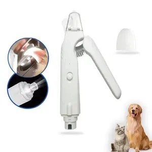 Upgraded LED pet nail clipper, multifunctional 2-in-1 dog nailtrimmer and cat nail trimmer kit, ultra quietelectric petnail grinder, rechargeable, suitable fortrimmingsmall and large dogs, with a 4-hourbattery life pet hair